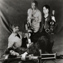 Soldier String Quartet, circa 1993. Clockwise From Bottom: Dawn Avery (nee Buckholz), Dave Soldier, Regina Carter, Ron Lawrence. Photos by Ken Collins